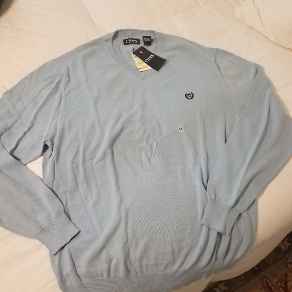 Baby blue cotton pullover - Picture 3 of 4
